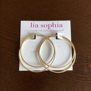 LIA SOPHIA HOOP EARRINGS gold